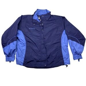 Columbia Bugaboo Jacket Women's XL Navy Blue Light Blue‎ Hooded Outdoor
